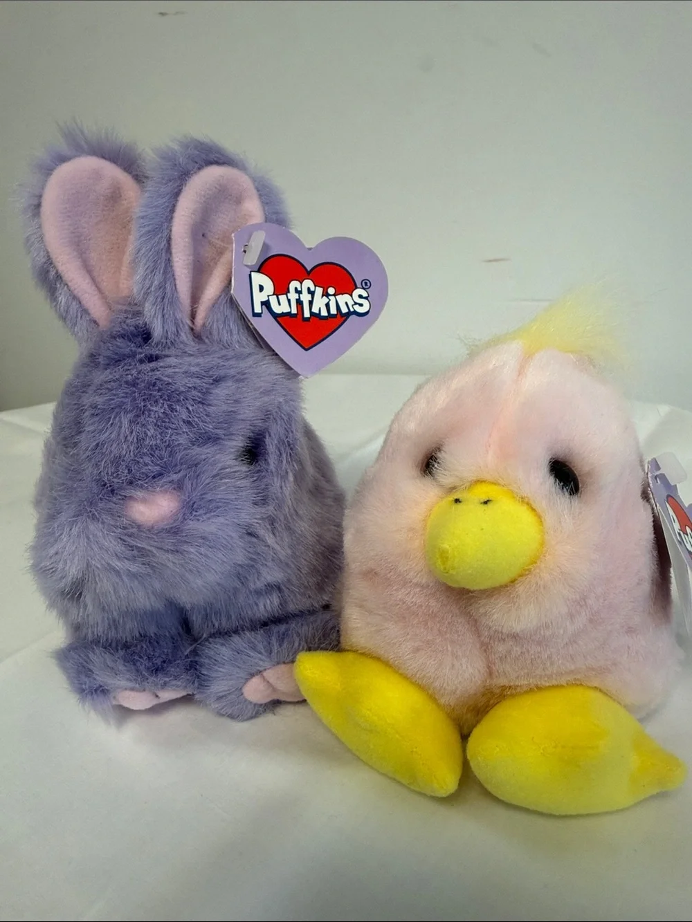 Vintage Puffkins Limited Edition Bumper Bunny & Chirps Chick NWT